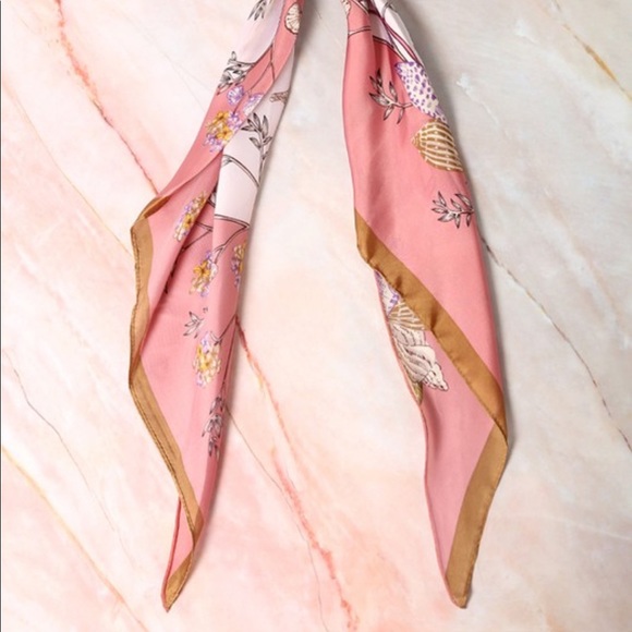 Floral Print Ponytail Scarf Scrunchie Hair tie - Picture 3 of 6